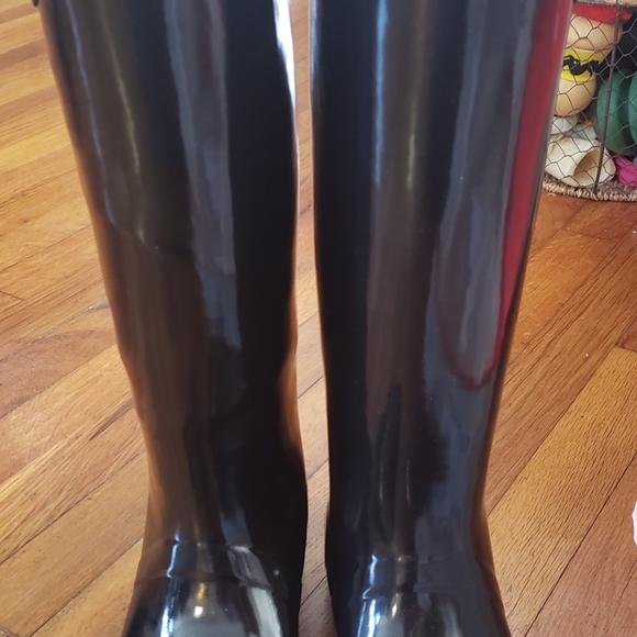 Hunter Tall gloss black boots - Picture 3 of 8